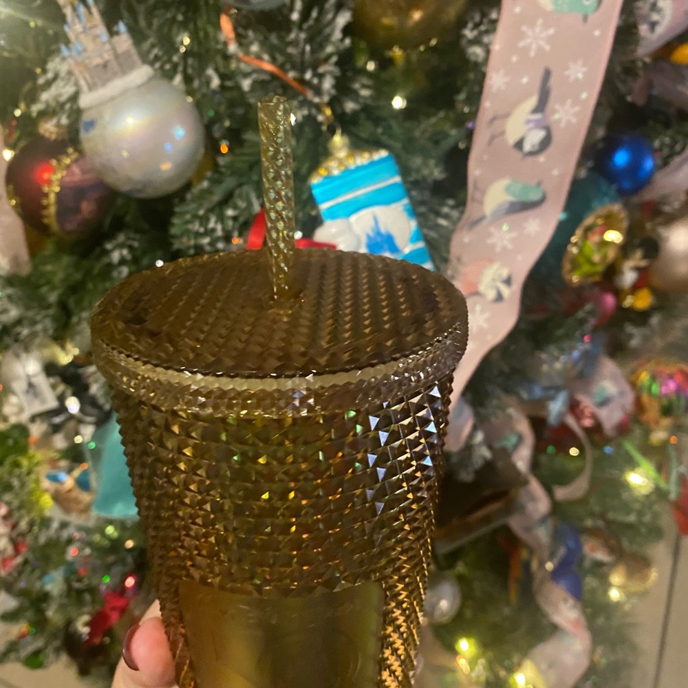 Disney World 50th Anniversary Celebration Grand Finale Starbucks Gold Tumbler✨ - Picture 4 of 5